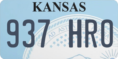 KS license plate 937HRO