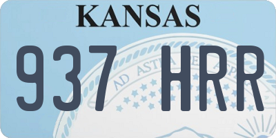 KS license plate 937HRR