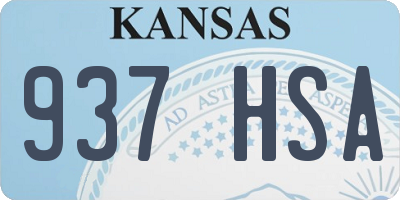 KS license plate 937HSA