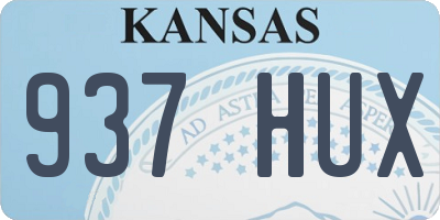 KS license plate 937HUX