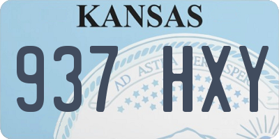 KS license plate 937HXY