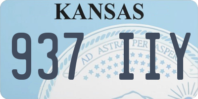 KS license plate 937IIY