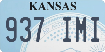 KS license plate 937IMI