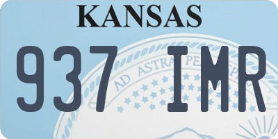 KS license plate 937IMR