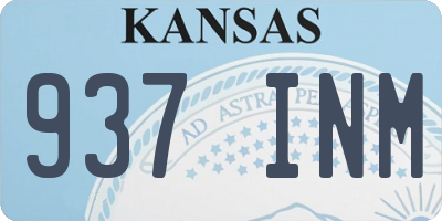 KS license plate 937INM