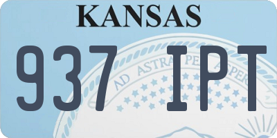 KS license plate 937IPT