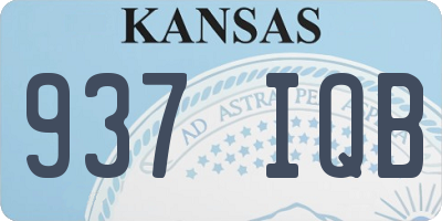 KS license plate 937IQB