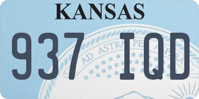 KS license plate 937IQD