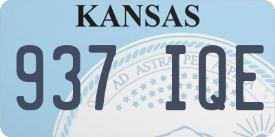 KS license plate 937IQE