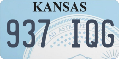 KS license plate 937IQG