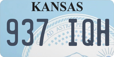 KS license plate 937IQH