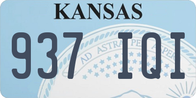KS license plate 937IQI