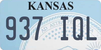 KS license plate 937IQL
