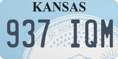 KS license plate 937IQM