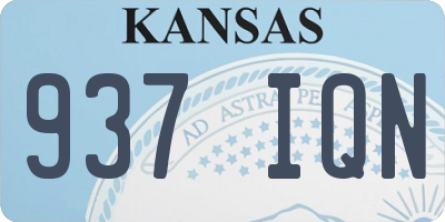 KS license plate 937IQN