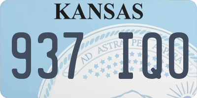 KS license plate 937IQO