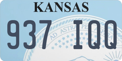 KS license plate 937IQQ