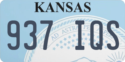 KS license plate 937IQS