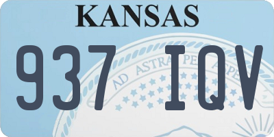 KS license plate 937IQV