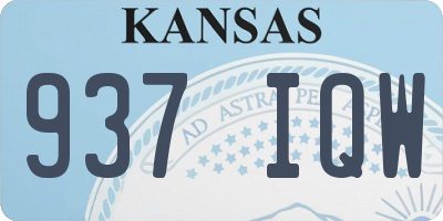 KS license plate 937IQW