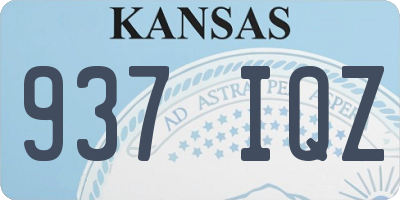 KS license plate 937IQZ
