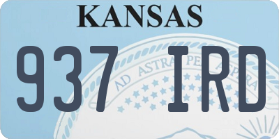 KS license plate 937IRD