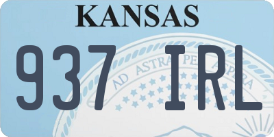 KS license plate 937IRL