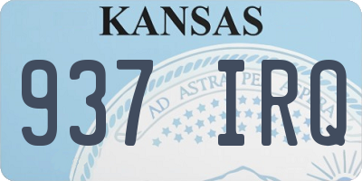 KS license plate 937IRQ