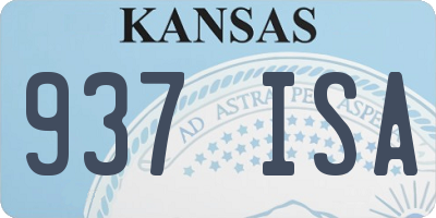 KS license plate 937ISA