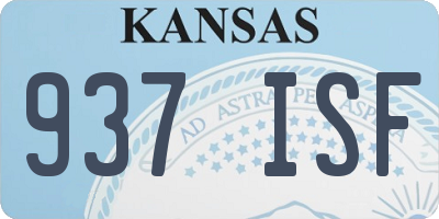 KS license plate 937ISF