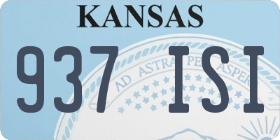 KS license plate 937ISI