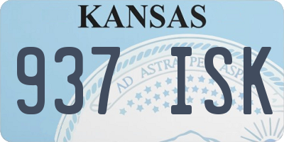 KS license plate 937ISK