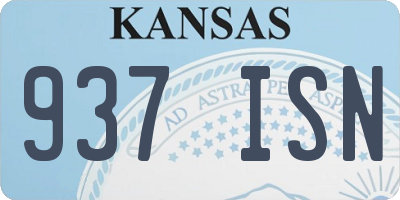 KS license plate 937ISN