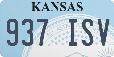 KS license plate 937ISV