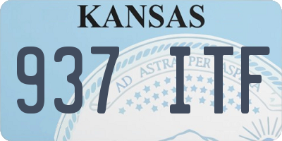 KS license plate 937ITF