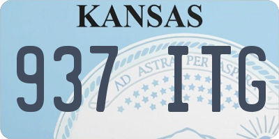 KS license plate 937ITG