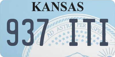 KS license plate 937ITI