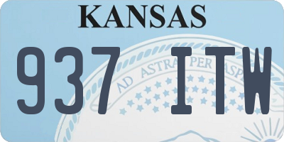 KS license plate 937ITW