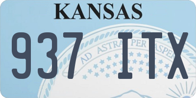 KS license plate 937ITX