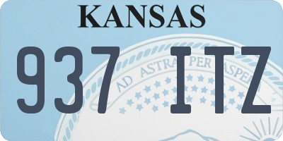 KS license plate 937ITZ