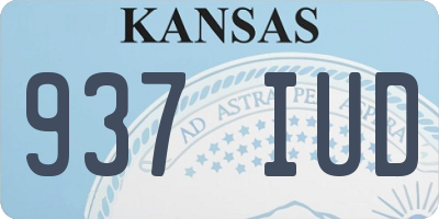 KS license plate 937IUD
