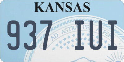 KS license plate 937IUI