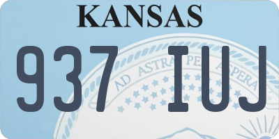 KS license plate 937IUJ