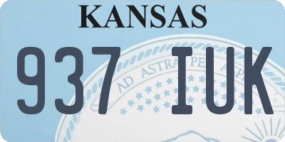 KS license plate 937IUK