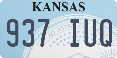 KS license plate 937IUQ