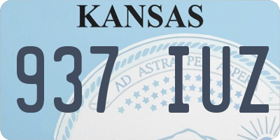 KS license plate 937IUZ