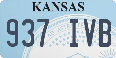 KS license plate 937IVB