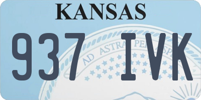KS license plate 937IVK