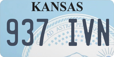 KS license plate 937IVN