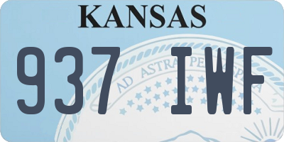 KS license plate 937IWF